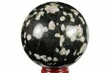 Polished Snowflake Stone Sphere - Pakistan #187576-1